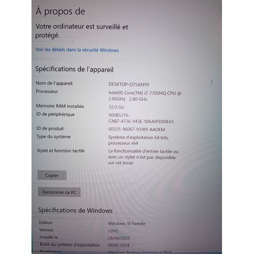 MSI GT72VR 7RE Dominator Pro - 17.1" Intel Core i7 - Ram 32 Go - SSD 2 To