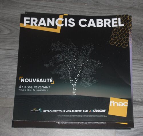 Plv Souple 30x30cm Francis Cabrel A L'aube Revenant / Magasins Fnac