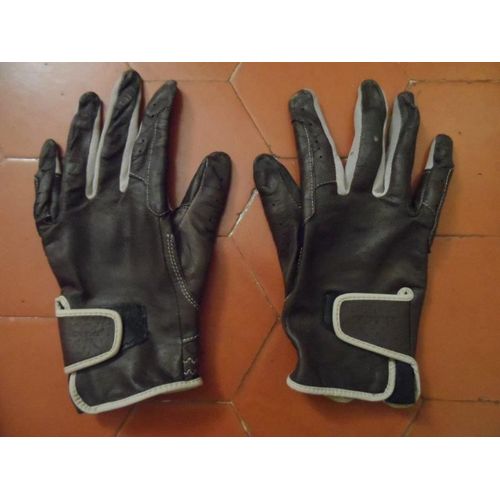 Gants D'équitation Cuir Marron '900' Fouganza