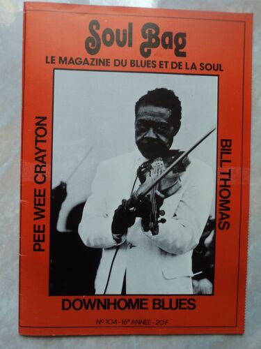 Soul Bag Magazine "Pee Wee Crayton" No 104 1985 Exc.