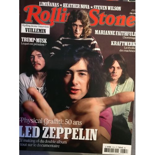 Rolling Stone 170 Led Zeppelin Liminanas Heather Nova Steven Wilson Marianne Faithfull Kraftwerk Vuillemin Cindy Lauper The Scene Club New-Yorkais Patricia Mcglone Armand Melies