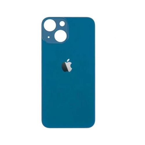 Vitre Arrière Iphone 13 Mini Bleu Face Arrière Adhésif Big Hole Logo Neuf