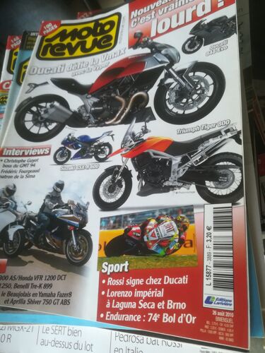 Moto Revue 3889 De 2010 Honda Vfr1200f Dct,Yamaha Fjr1300as,Suzuki Bandit 1250n,Benelli Tre K899,Aprilia Shiver 750 Gt,Yamaha Fazer 8,Hm Cre125f