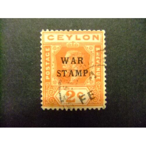 40 Ceylan Ceylon 1918 / Roi George V / Yvert 200 Fu Filigrane Ca Multiple