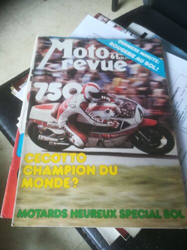 Moto Revue  N° 2378 : Dernière Minute : Rougerie Au Bol ; Cecotto Champion Du Monde ? Motards Heureux Spécial Bol