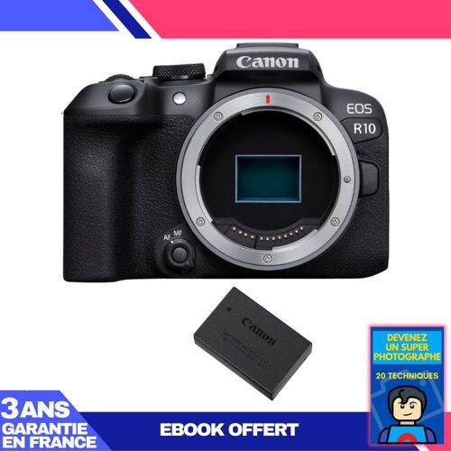 Boitier Canon EOS R10 + 1 Canon LP-E17 + Ebook 'Devenez Un Super Photographe'
