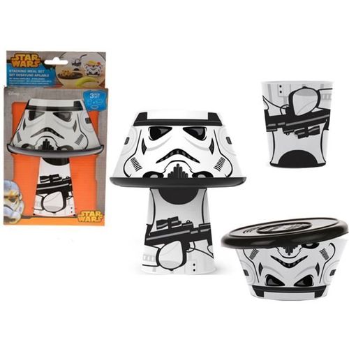 Star Wars Ensemble Repas Stormtrooper - 3 Pièces - Plastique