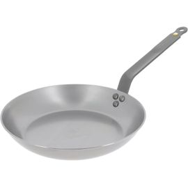 Kyaoayo-Poêle En Tôle D'acier Mineral B - 28 Cm - Fabriquée En France, Sans Pfas, Anti Adhérence Naturelle, Queue Rivetée Et Finition À La Cire D'abeille, Tous Feux + Flash Four