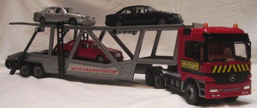 Semi Remorque Mercedes Benz Heavy Duty Transporter / Autotransporter + 3 Voitures-Fabricant Non Connu