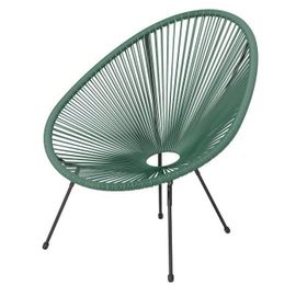 Fauteuil De Jardin En Fibre Tréssée Acapulco Vert Hyba