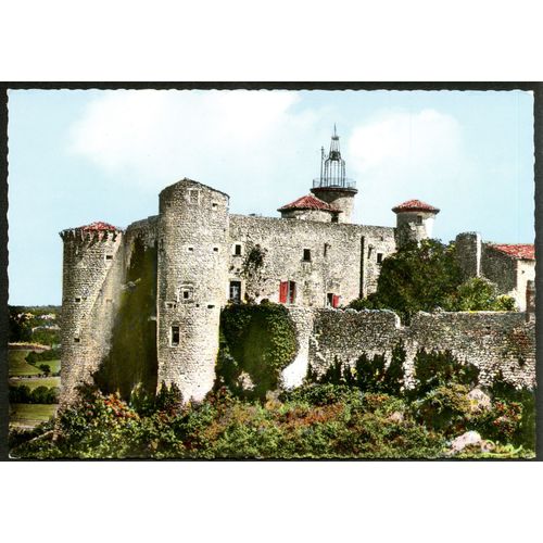 Carte Postale Lussan, 30, Gard, Le Chateau Vu Du Verger
