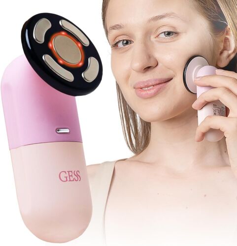 Gess Appareil De Levage Du Visage À Micro-Courants De Voyage Avec Chauffage 3 Modes Anti-Âge Raffermissement De La Peau Contouring Micro Courant Visage Lifting Et Lifting Anti-Rides