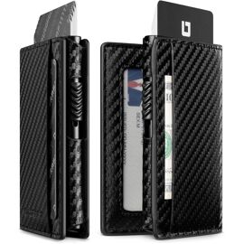 Portefeuille Homme Mini En Cuir PU Souple - Porte-Cartes De Crédit Compact - Noir - Neuf Avec Étiquettes