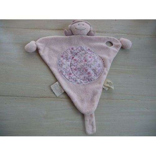 Doudou Plat Fillette ,Rose Noukie's