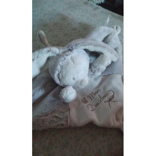 Doudou Lapin Mon Doudou Simba Gris Blanc