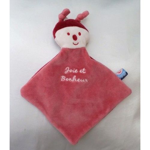 Doudou Plat Coccinelle Papillon Rose Rouge Bordeaux Joie Et Bonheur Sucre D'Orge