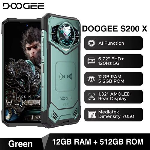 DOOGEE S200 X 5G 12/512 Go Dual SIM Vert
