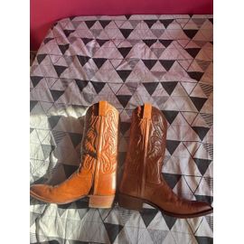 Bottes Santiags Cuir Marron - 43