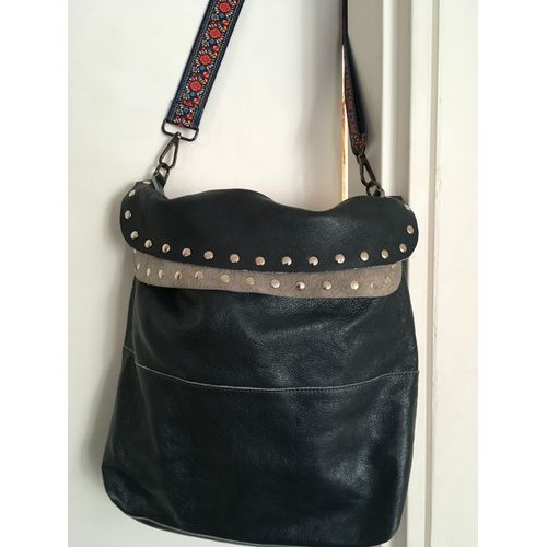 Sac Gérard Darel style tote bag clouté bohème