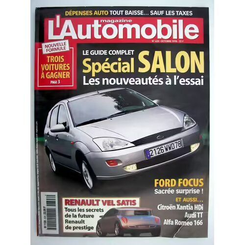 L'Automobile Magazine 628 De 1998 Audi Tt Coupe 1.8t,Peugeot 206 1.6xs,Volvo S80 T6,Ford Focus 1.6 16v Trend,Opel Astra 1.7td,Xantia 2.0 Hdi,Lupo 1.4,Mazda Demio 1.3 Ltx,Suzuki Samurai Td,Alfa 166 2.5