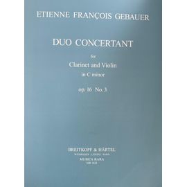 Duo Concertant Pour Clarinette Et Violon - Etienne François Gebauer