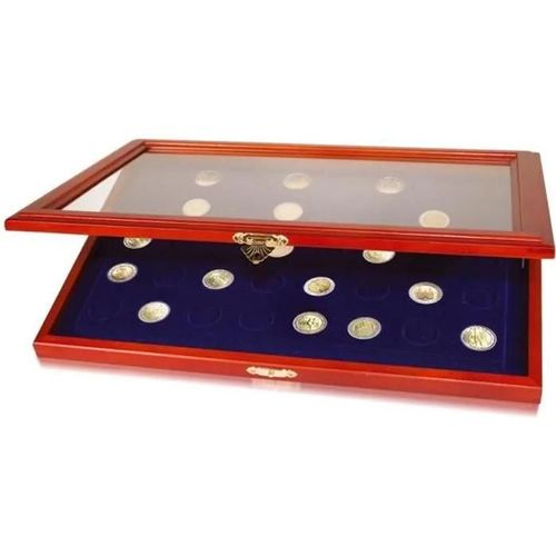 Safe - Vitrine En Bois Pour Pièces De 2 Euros