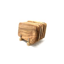 Porte-Planches Avec 6 Planches À Déjeuner En Bois D'Olivier