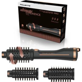 Ksfal-Brosse Soufflante Rotative 2-En-1,Sèche,Coiffe Les Cheveux,3 Brosses Incluses,Réduit L'électricité Statique Et Les Frisottis,Ultimate Expérience,Noir/Cuivre Cf9620f0