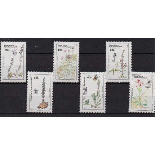 Chypre Turque Timbres Les Fleurs 1990