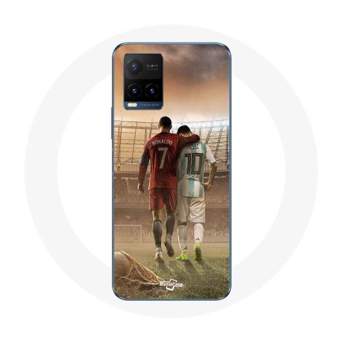 Coque Vivo Y21s 2021 Cristiano Ronaldo Messi Goat
