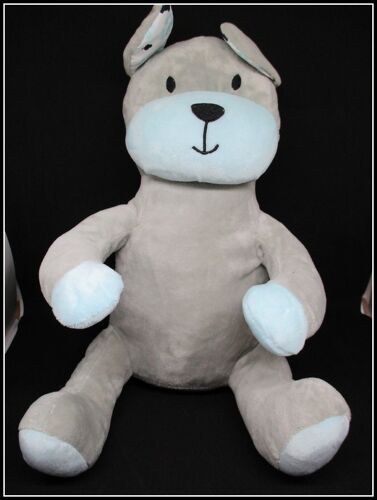 Doudou Peluche Chien - Gris Bleu - Os - Forever Baby - Env. 28cm