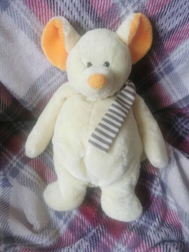 Doudou Souris Jaune Orange Écharpe Rayée Grise Billes Tout Compte Fait Tcf