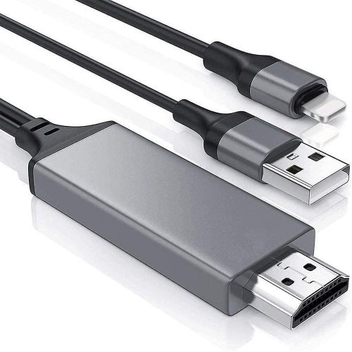 Adaptateur Lightning vers HDMI HD 1080p pour iPhone, iPad, iPod - Certifié MFi, Plug and Play