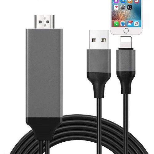 Adaptateur Lightning vers HDMI certifié Apple MFi pour iPhone et iPad - Écran HD 1080p