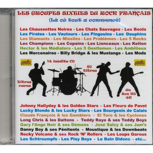 2 Cd Compilation " Les Groupes Sixties Du Rock Français " 60 Titres Remasterisés . Edition 2025 . Comme Neuf