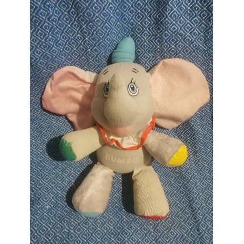 Doudou Dumbo Hochet Eveil Touc And Sound Disney Mattel Vintage 1990