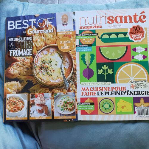 Lot 2 Revues/Recettes Mars 2025"Best Of Gourmand +Nutrisanté"