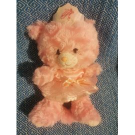 Doudou Peluche Chat Rose Milly Couronne Robe Tulle Aurora