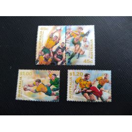 Timbre Australie Y T 1753 A 1756 Série : Centenaire Du Rugby Australien 1999 (080409 )