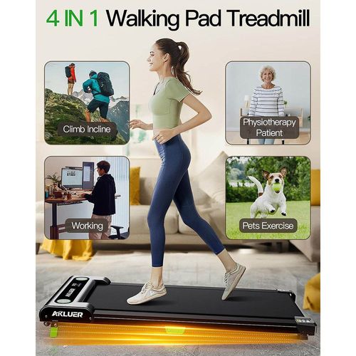 Akluer 480l-A Tapis De Marche Inclinable, Tapis De Course Sous Le Bureau De 2,5 Cv Avec Télécommande, Écran Led, Capacité Maximale De 140 Kg
