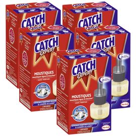 CATCH Lot de 5 Recharges électrique 45 nuits sans parfum - 1 recharge