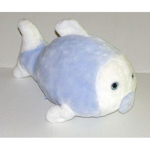 peluche poisson blanc bleu nounours doudou poisson mont blanc nestlé 31 cm