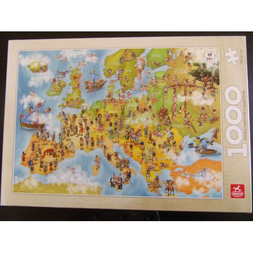 Puzzle 1000 Pièces Deico Cartoon Map Europe