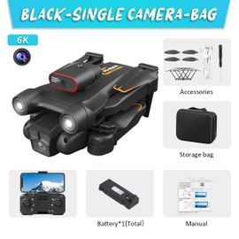 Drone Professionnel À Flux Optique M17 Max 8k,Triple Caméra Hd,Hélicoptère Rc Pliable,Wifi,Fpv,Led,Recommandé De Tenir Un Tablier,Vente - Type Black-6k-Sc-1b-Generique
