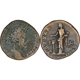 Rome - Sesterce - Marc Aurele - 176 Ad - Pietas Versant De L'Encens - Tres Rare - 22.63 G. - Ric.1169|(S) - 25-180