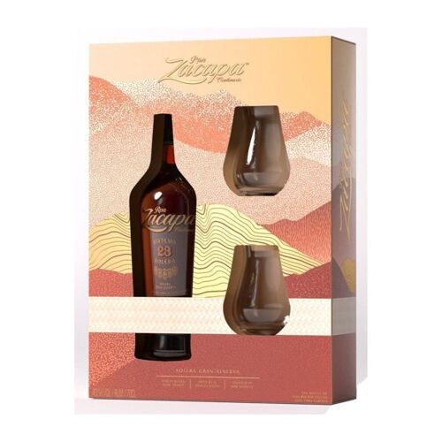 Coffret Zacapa Solera Gran Reserva 40° 70cl + 2 Verres