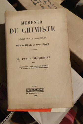 Mémento Du Chimiste - 1 - Partie Scientifique.