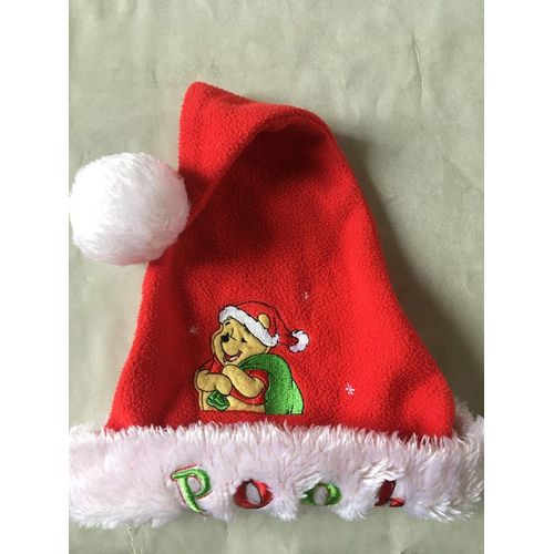 Bonnet De Noêl Winnie L'Ourson - Disney - Entièrement Brodé