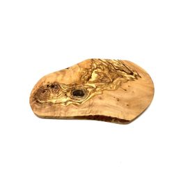 Planche À Découper Rustikal (Longueur Env. 30-34 Cm) En Bois D'Olivier