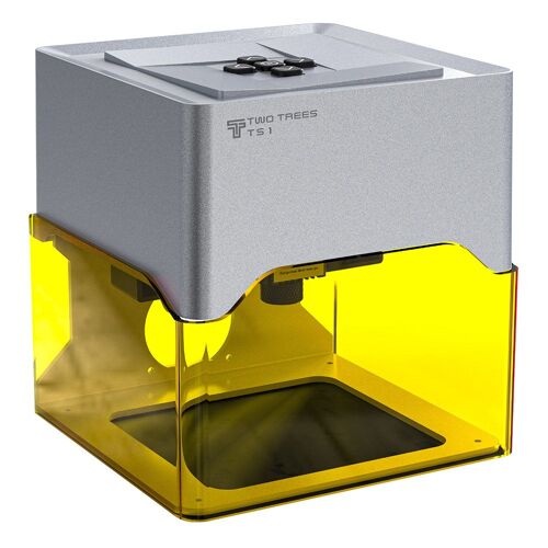 TWO TREES TS1 Mini 3 W Graveur laser, vitesse de 800 mm/min, précision de 0,01 mm, hauteur d'objet de 0 à 35 mm, compatible avec Lightburn/LaserGRBL, 80 x 80 mm
